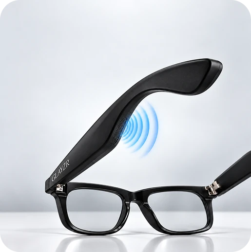 Open-ear audio in the temple