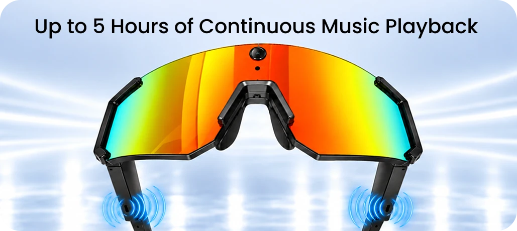 Up to 5 hours of continuous music playback