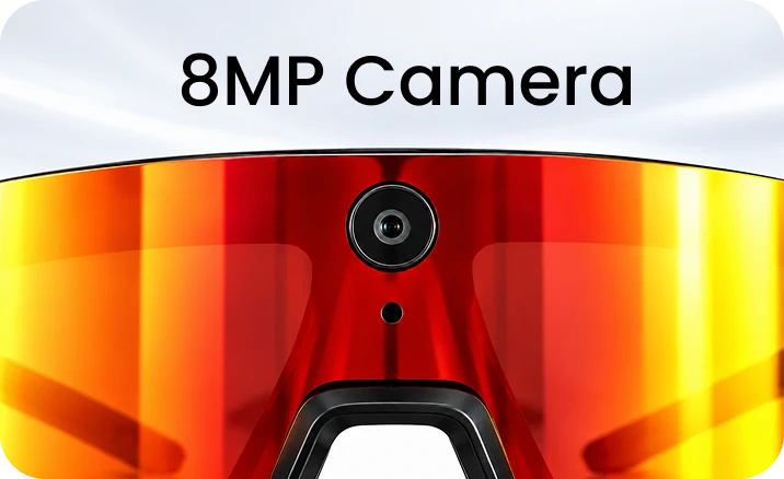 Close-up of the 8MP camera