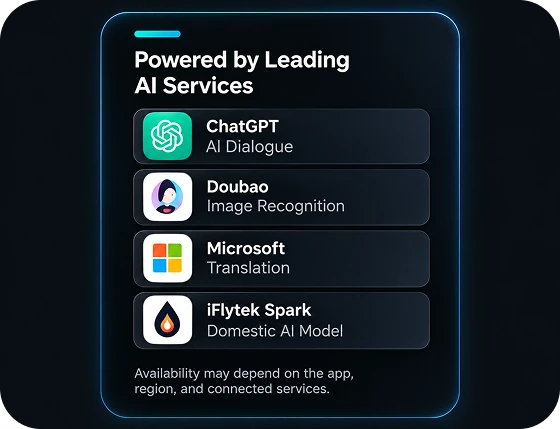 Powered by leading AI services