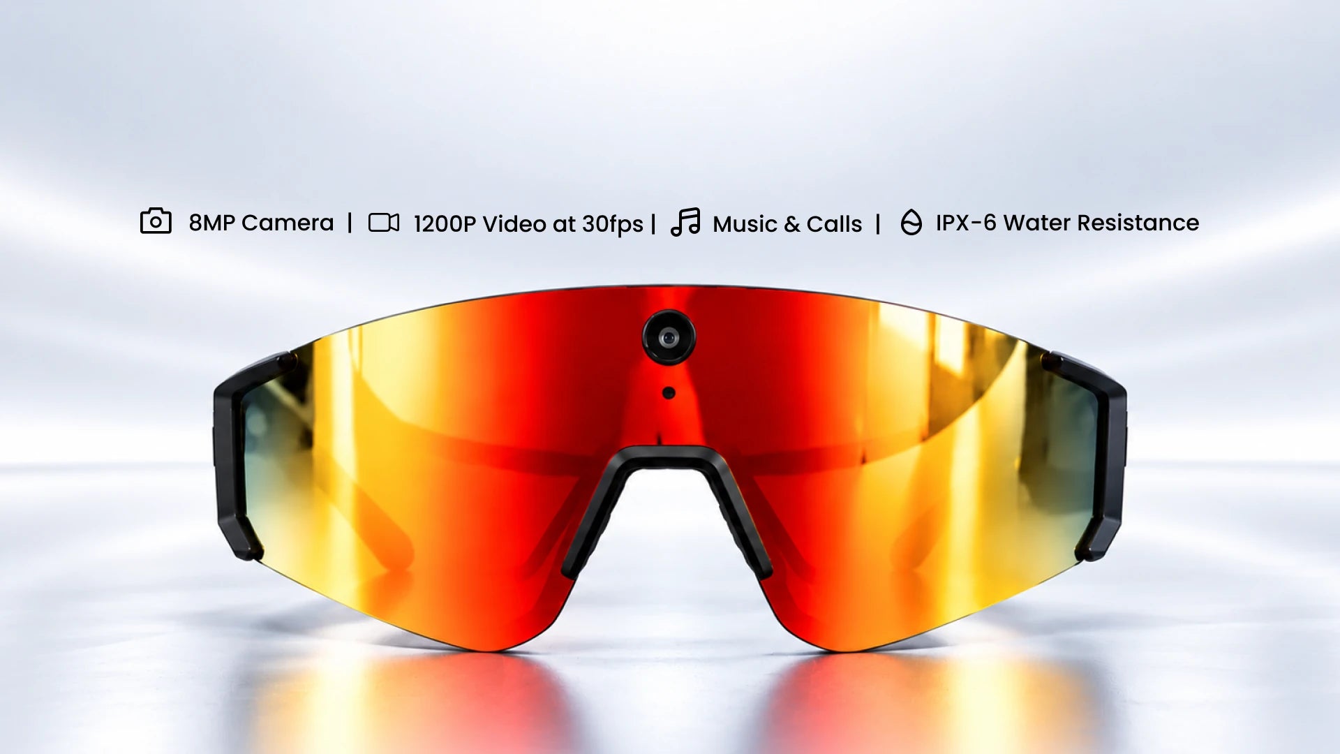 GLAYZR Sport AI smart sunglasses with 8MP camera